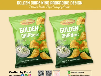 Premium Potato Chips Packaging Design branding chips font chips packaging chips packet design design graphic designer potato chips packaging print design restaurant shops