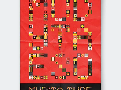 Mudita Type font letters modular poster processing type typography