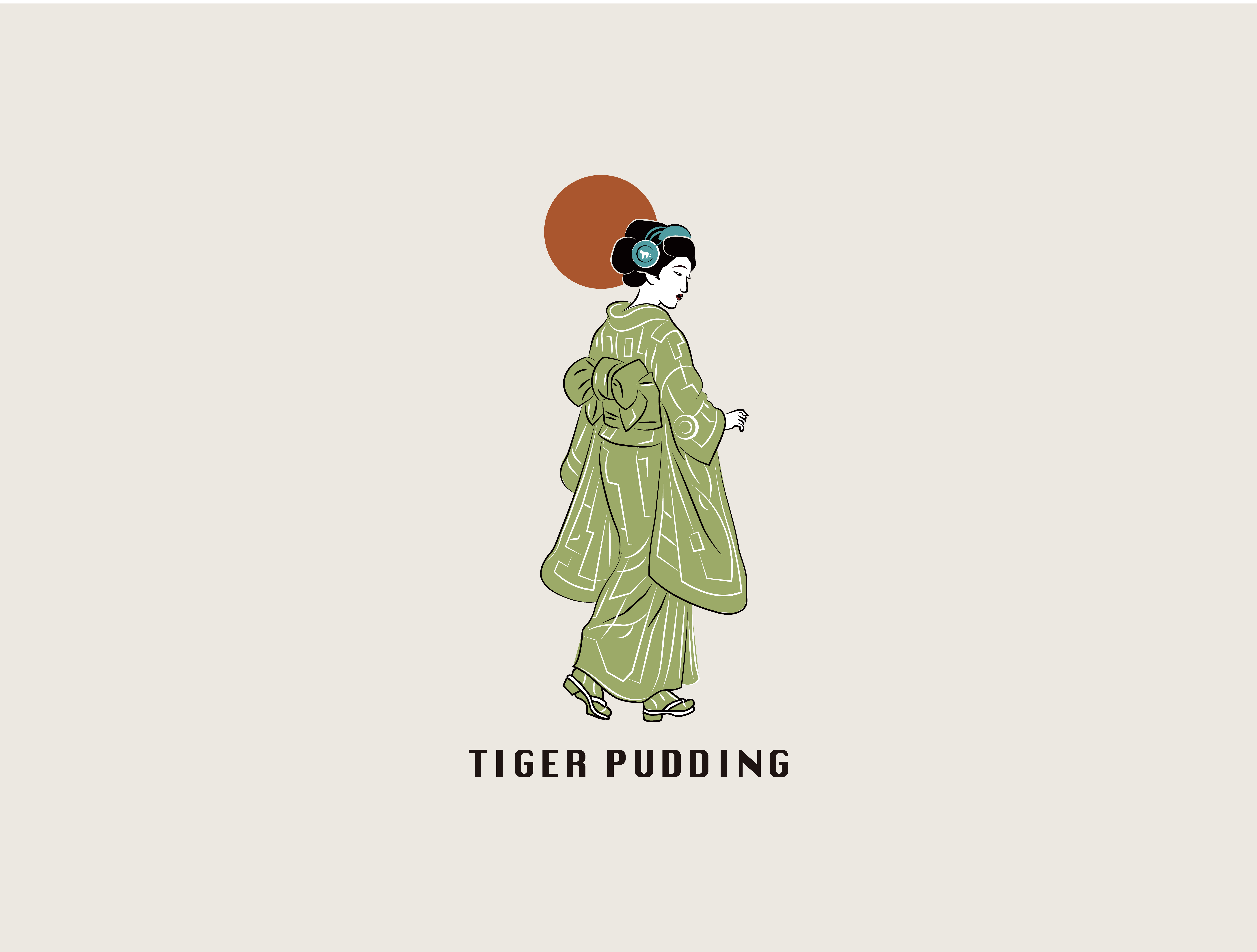 Tiger Pudding — Japanese Inspired Dessert Brand Logo