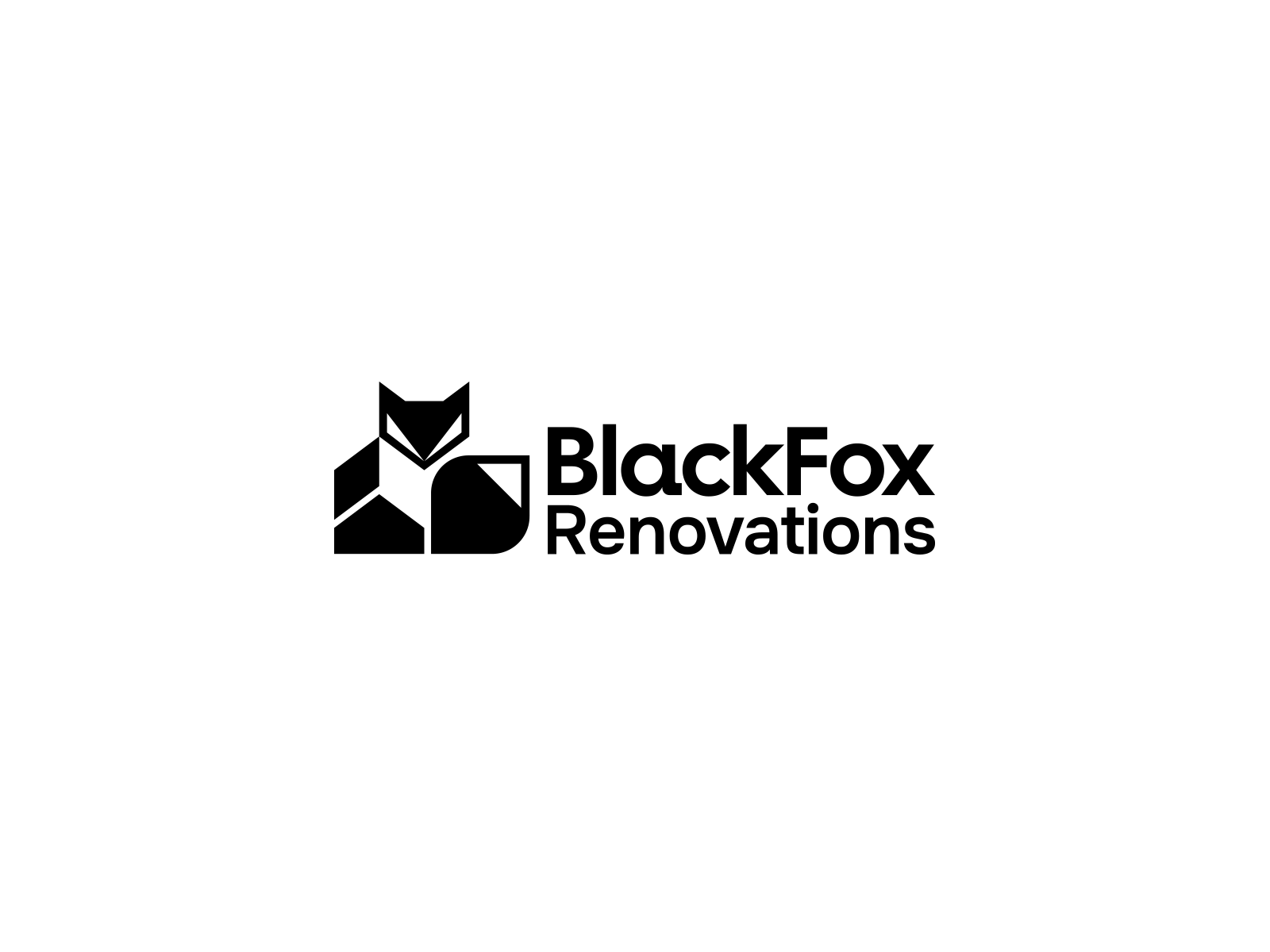 BlackFox logo brand brand design brand designer branddesign branddesigner branding branding design branding designer fox fox logo house house logo logo logo design logo designer logodesign logodesigner logotype renovation renovation logo