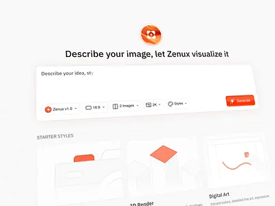 Zenux AI - Image Generation SaaS Dashboard ai ai dashboard ai editor ai image ai image generator ai saas dashboard saas image generator minimalist dashboard orange saas saas ai saas ai image generator saas dashboard saas design saas ui simple dashboard ui uiux ux