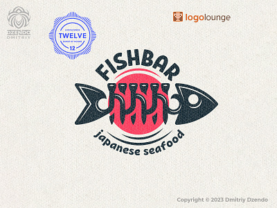 FishBar logo bar branding fish japanese logo logolounge logolounge 12 logolounge book 12 restaurant seafood