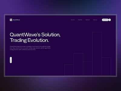 QuantWave - Web design concept animation app design graphic design illustration logo ui ux vector web design