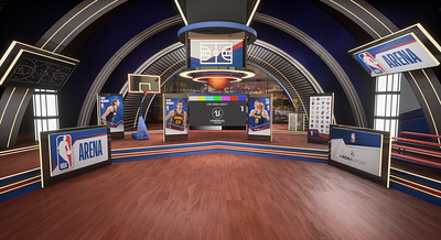 3D Virtual studio (Unreal Engine) NBA 3d basketball blender broadcast green screen interior nba sport studio unreal engine virtual virtual studio