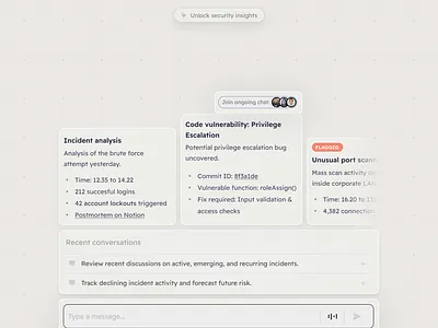 Chat Ui ai chat security ui