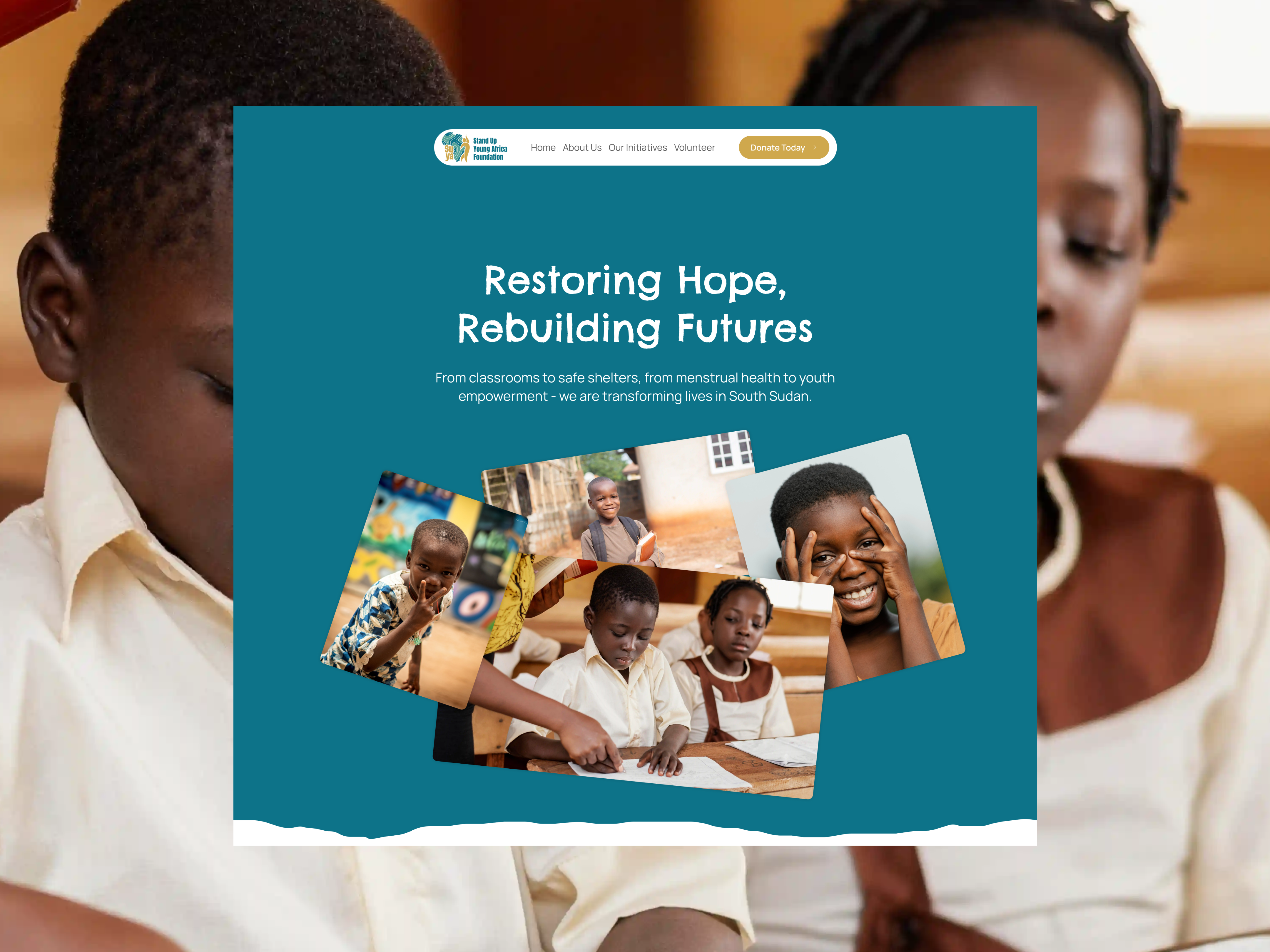 Suya Foundation Hero Redesign figma hero ngo web design wordpress