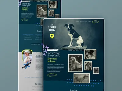 The Sport Dog Society Website academic antique collage collegiate dog landing page luxury photo wall photos vintage web website