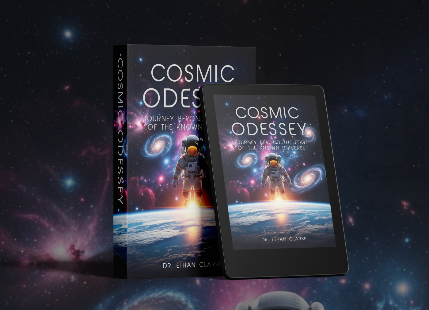 Cosmic Odyssey – Sci-Fi Book Cover Design advertising background book book cover book cover design book cover mockup cover cover book design cover design cover layout cover template covers elegant cover graphic design marketing mock up optimism printdesign simple book cover vector