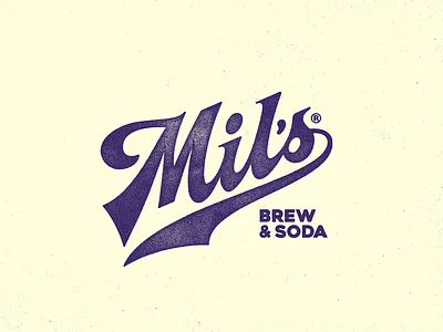 Mil's Brew & Soda calligraphy font lettering logo logotype typography vector
