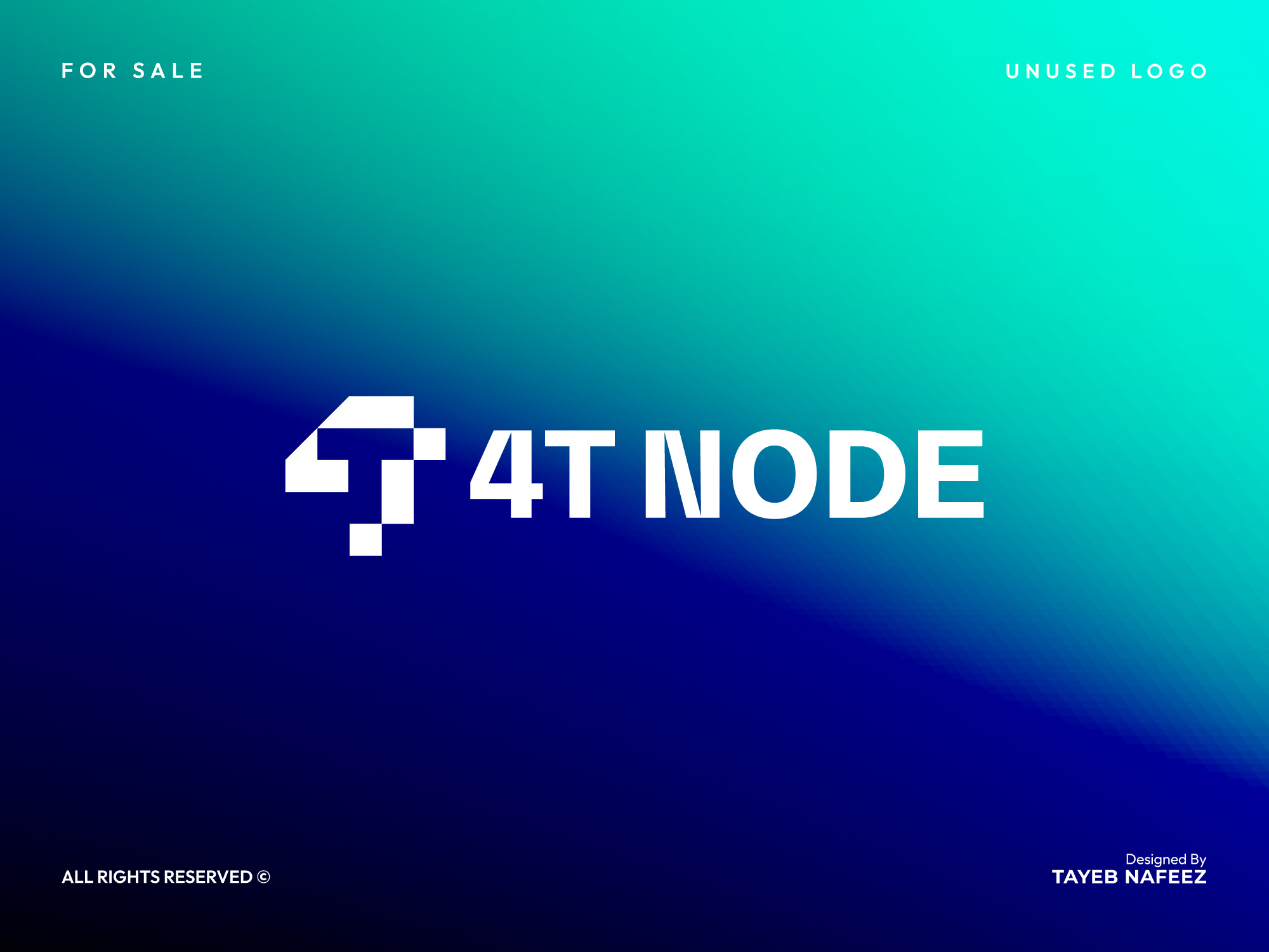 4T Node Crypto Blockchain Logo Design blockchain logo brand identity branding crypto art crypto currency crypto logo design graphic design logo logo design minimal logo modern modern logo symbol technology token logo visual identity