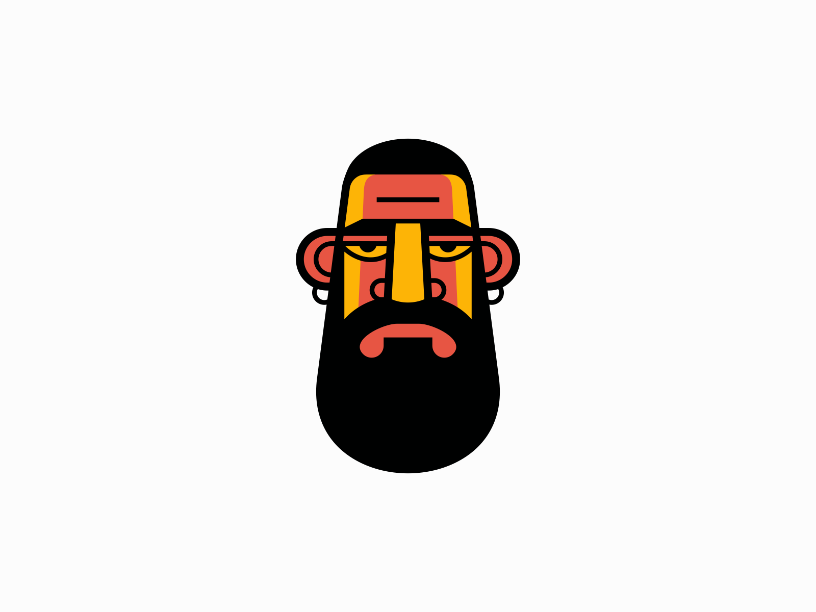 Bearded Man With Hoop Earrings Logo