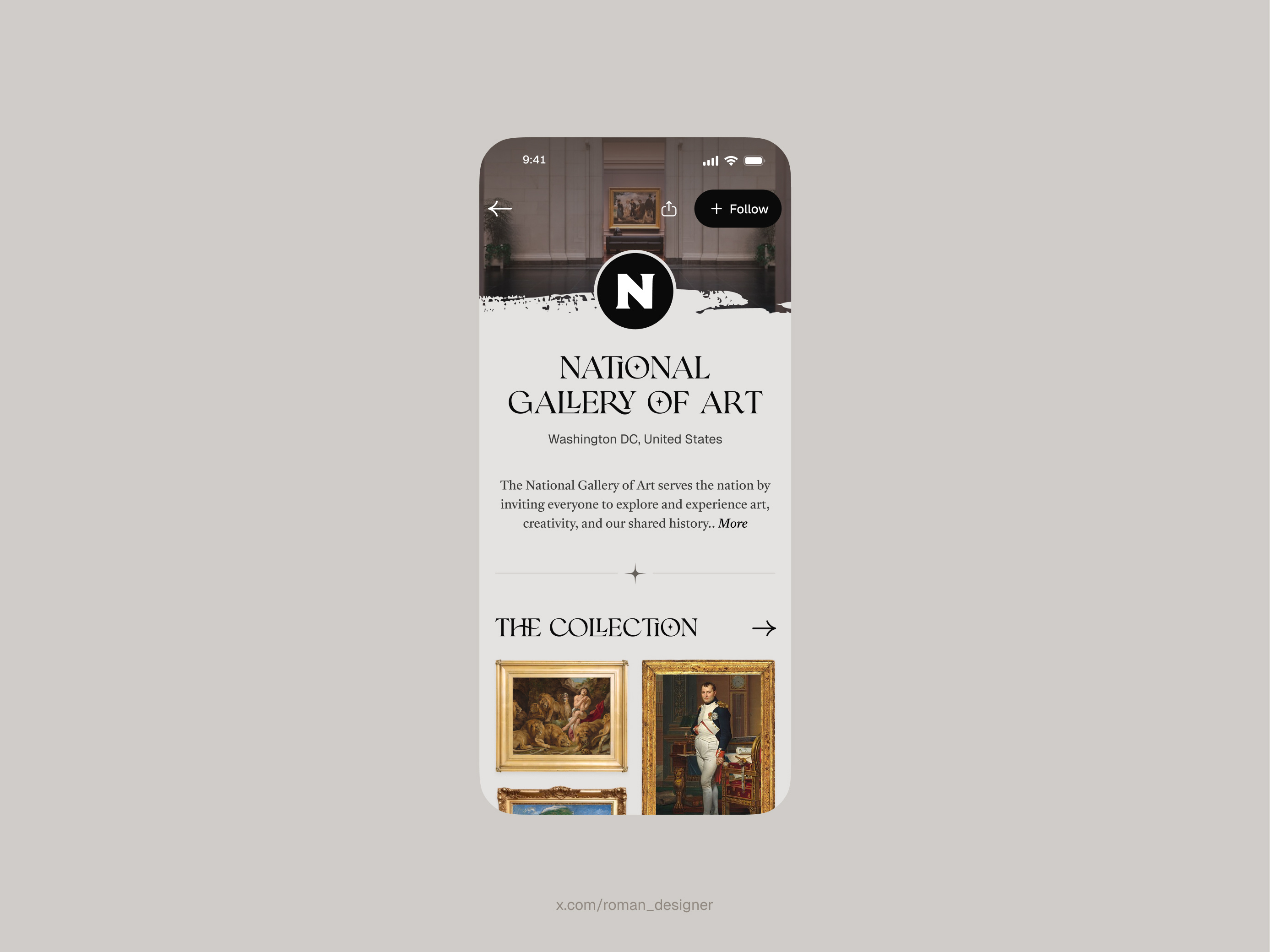 Art App — Museum Profile