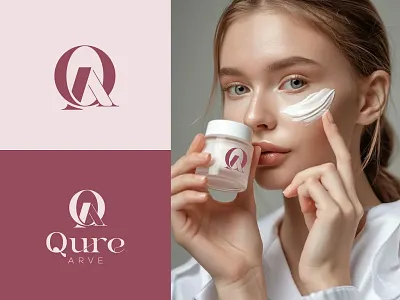 Qure Arve - Luxury Cosmetic Brand Logo Design Beauty & Skincare aq logo branding cosmetic logo creative logo elegant logo fashion branding high end logo initial logo logo logo design logotype luxury brand luxury logo minimal logo modern logo premium brand skincare logo typographic logo typography wordmark logo