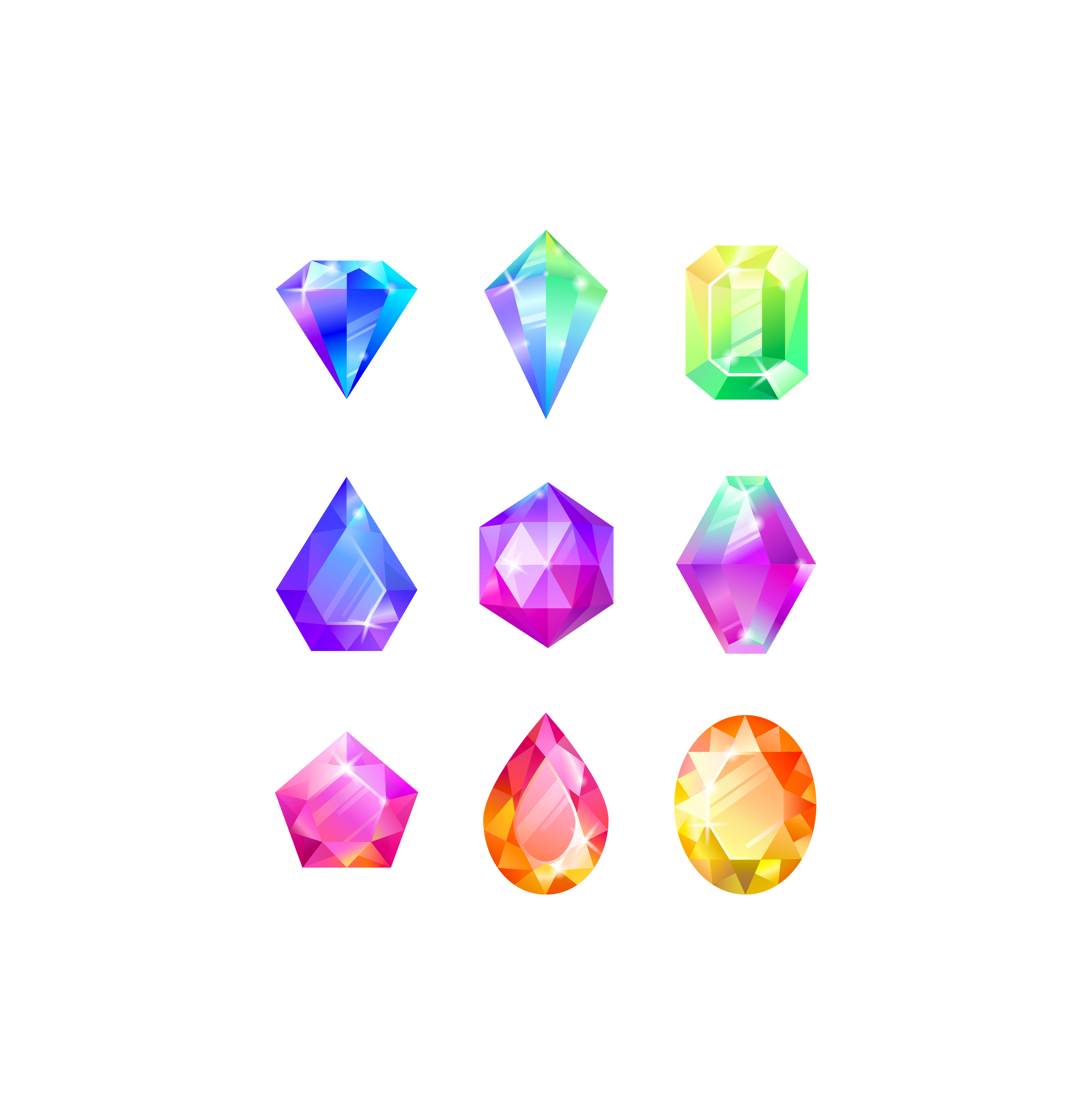 juicy crystals^^ art colors crystal crystals digital draw illustration illustrator juicy juicy colors paint vector