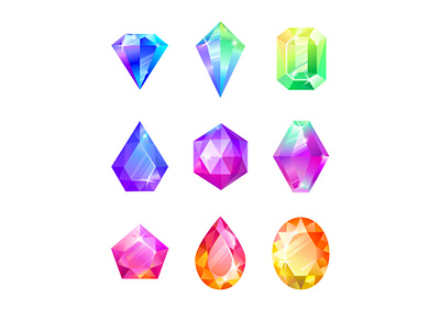 juicy crystals^^ art colors crystal crystals digital draw illustration illustrator juicy juicy colors paint vector