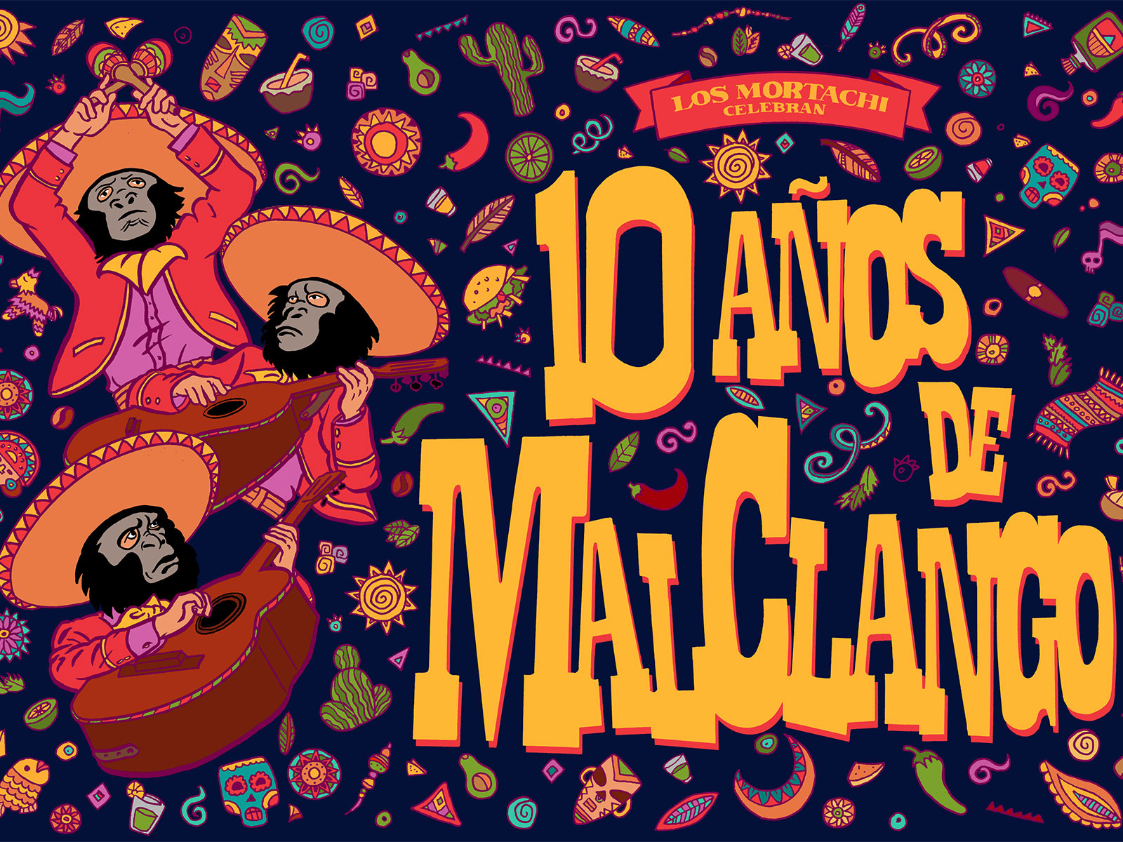 Poster anniversary MalClango band band graphic design illustration merch music
