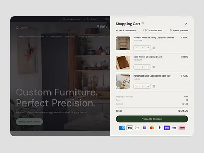 Custom Closet Shelving E-commerce UI ecommerce landing landing page landing page design online store product page shopify ui ui design ui ux ux web design webshop website website design