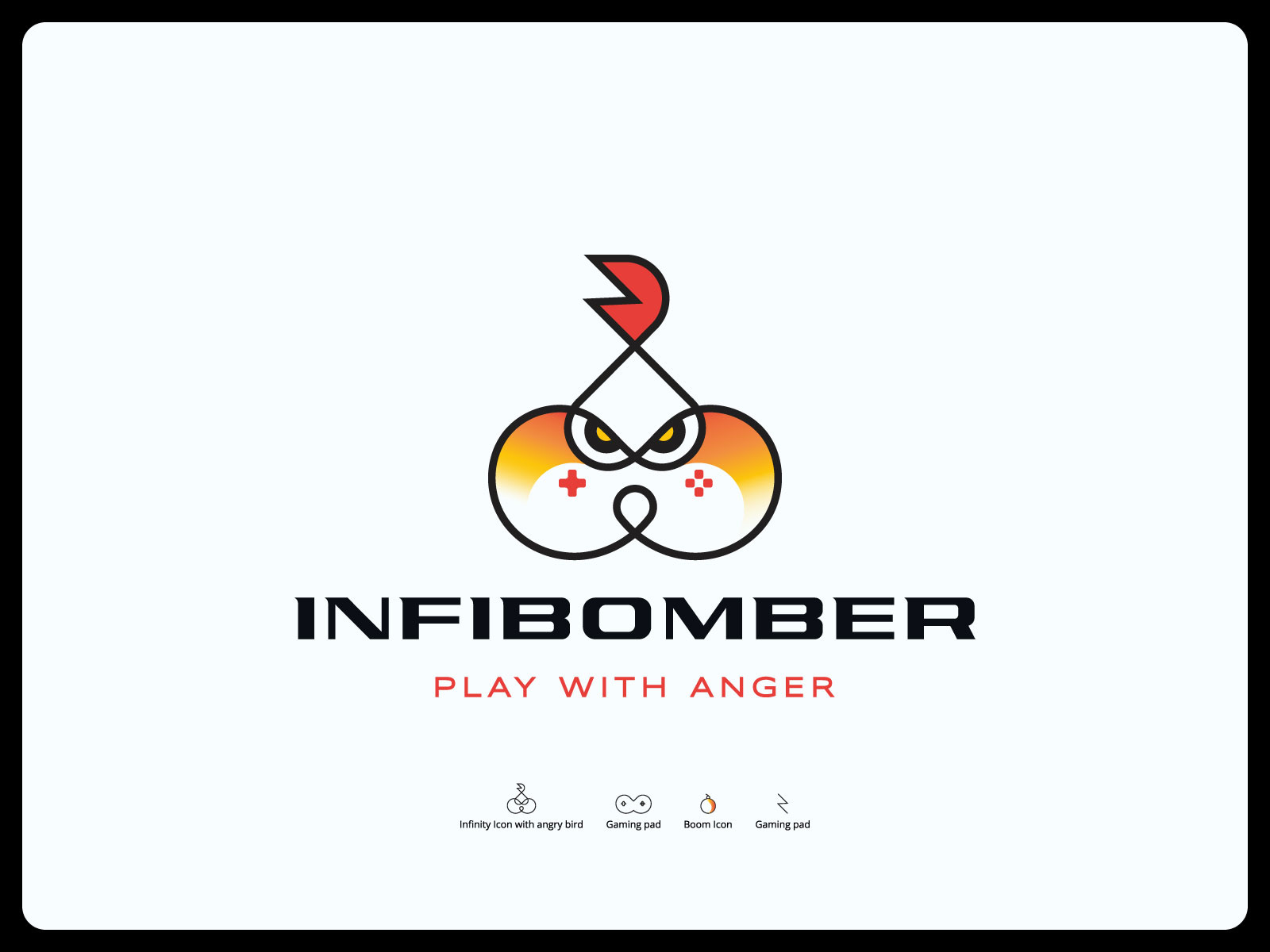 Infibomber | Gaming Logo Concept & Esports Brand Identity angry bird concept angry bird logo brandidentity branding concept art continuous line art esports identity gaming logo infinity logo line art logo logo logodesign logotype minimalist gaming modern logo premium branding startup logo tech vibe vector branding visual identity