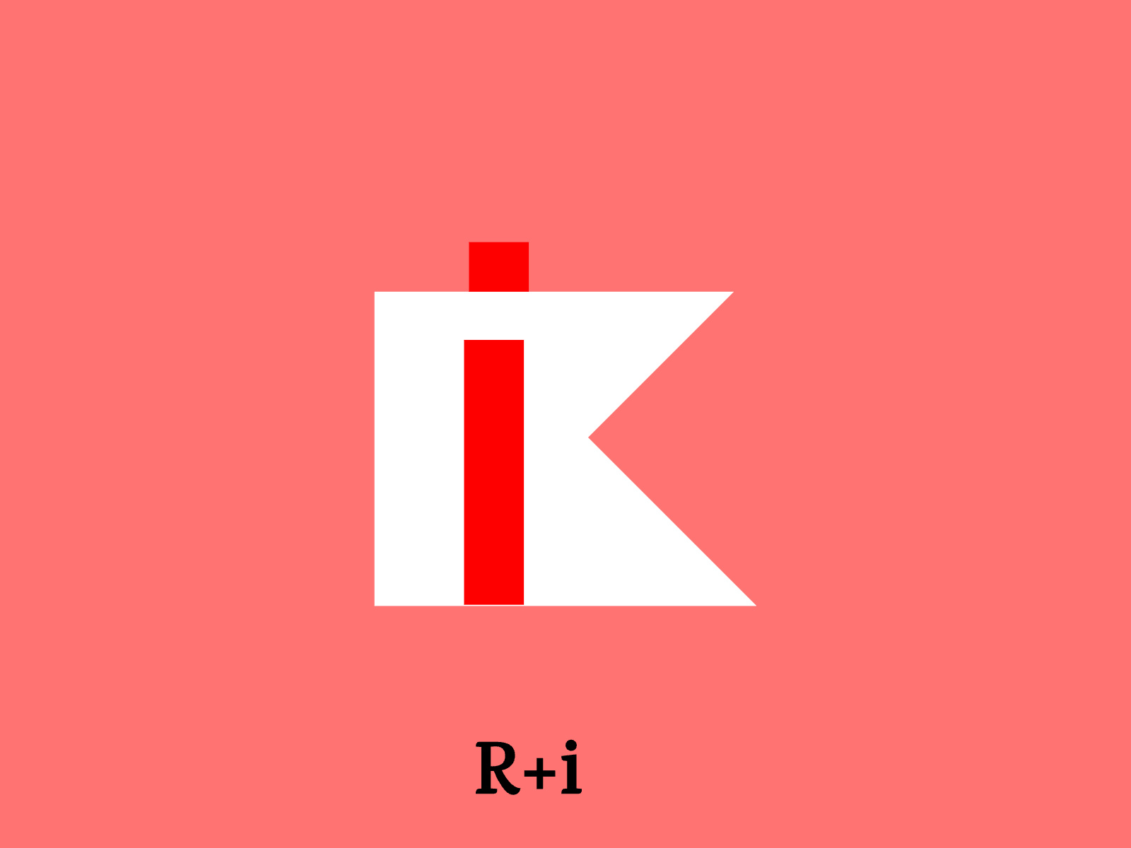 R+i graphic design lettermark logo logo mark rilogo
