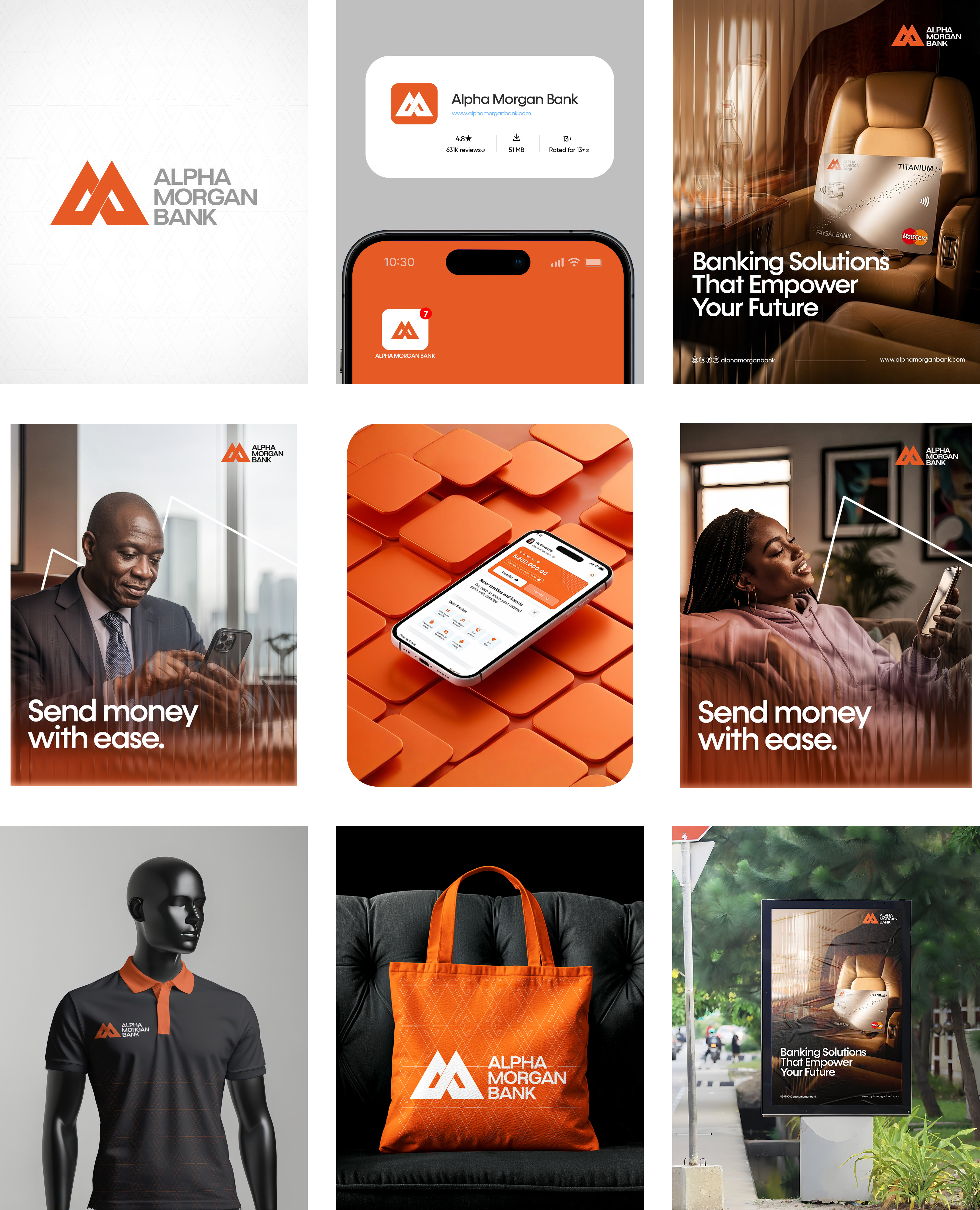 Alpha Morgan Bank Re-Brand brand identity branding logo logo design logo project simple logo typography typography logo