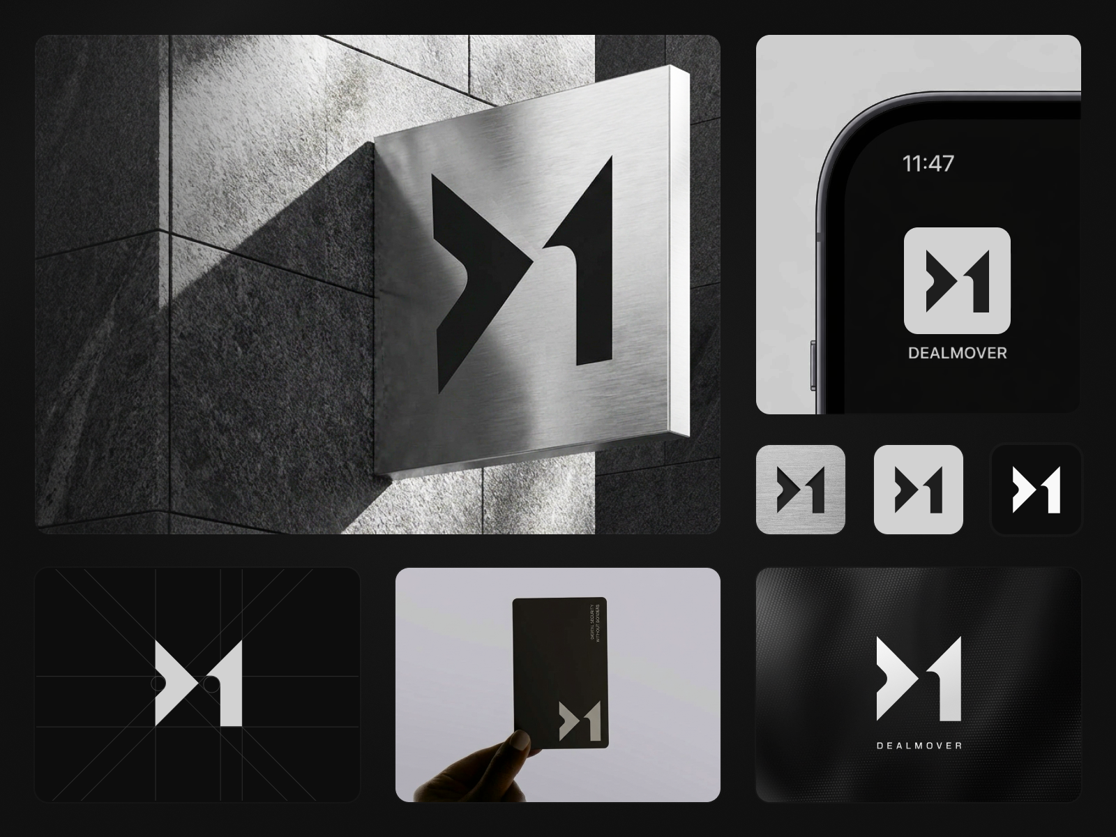 DealMover Brand Identity & Logo Design b2b logo brand guidelines brand identity brand mark brand system corporate identity deal management fintech logo geometric logo hand crafted logo design logo designe logo designer minimal logo modern logo platform logo professional logo saas logo startup branding tech logo