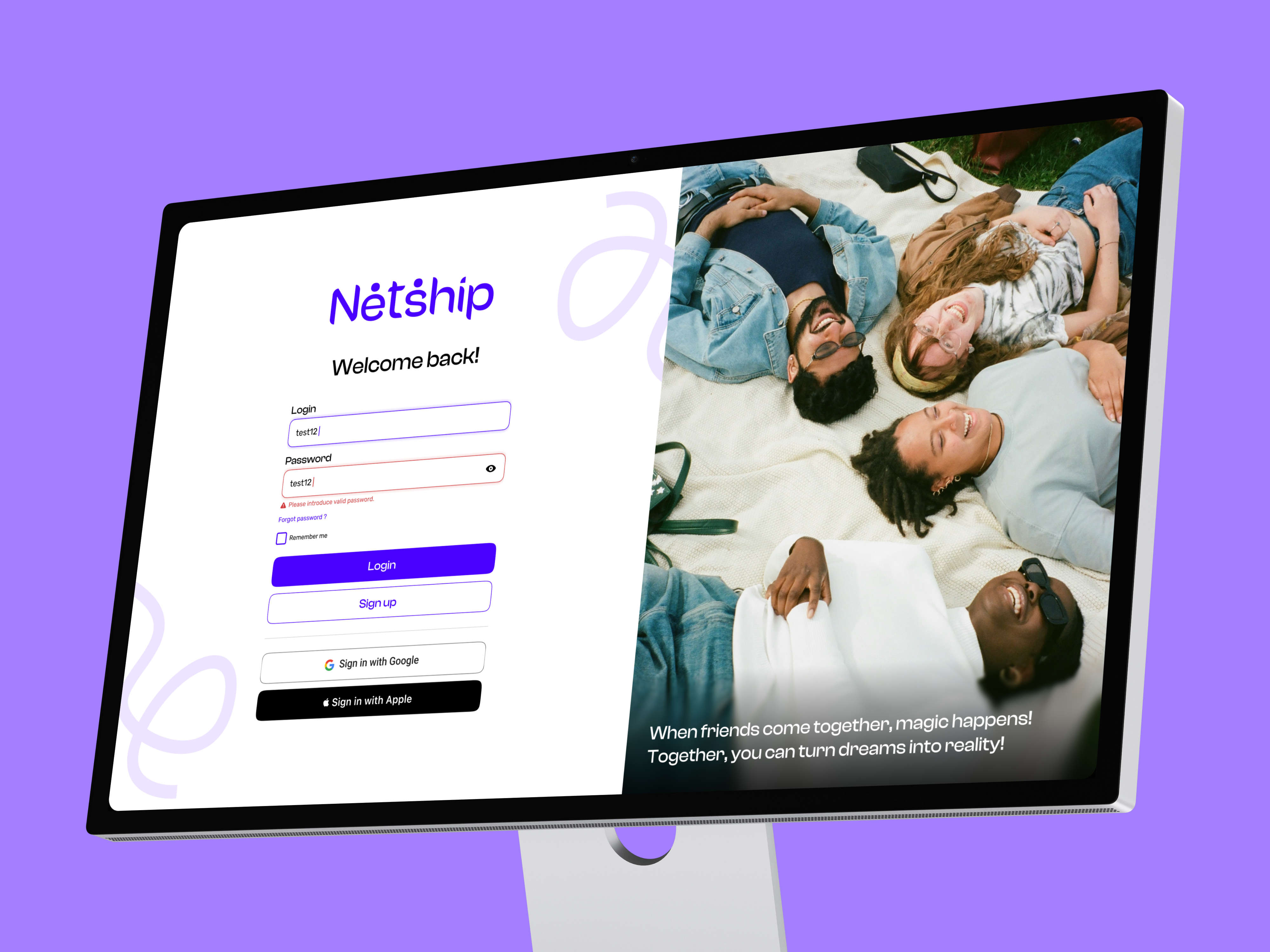 #DailyUI 
Netship - Work together with your Friends!