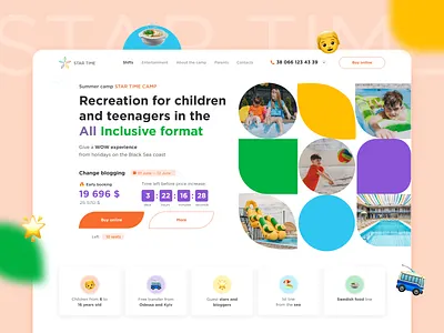 Redesign and software part for the StarTime camp branding design illustration logo redesign ui uiux design ux webdesign