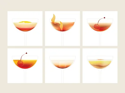 The Cocktail Cabinet illustration set abstract bar branding cocktails colorful colors design drinks editorial flavours gradient graphic design illustration mixology summer vector