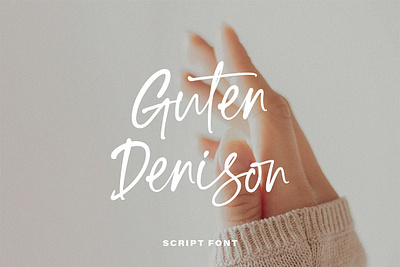 Guten Denison Script Font postcard