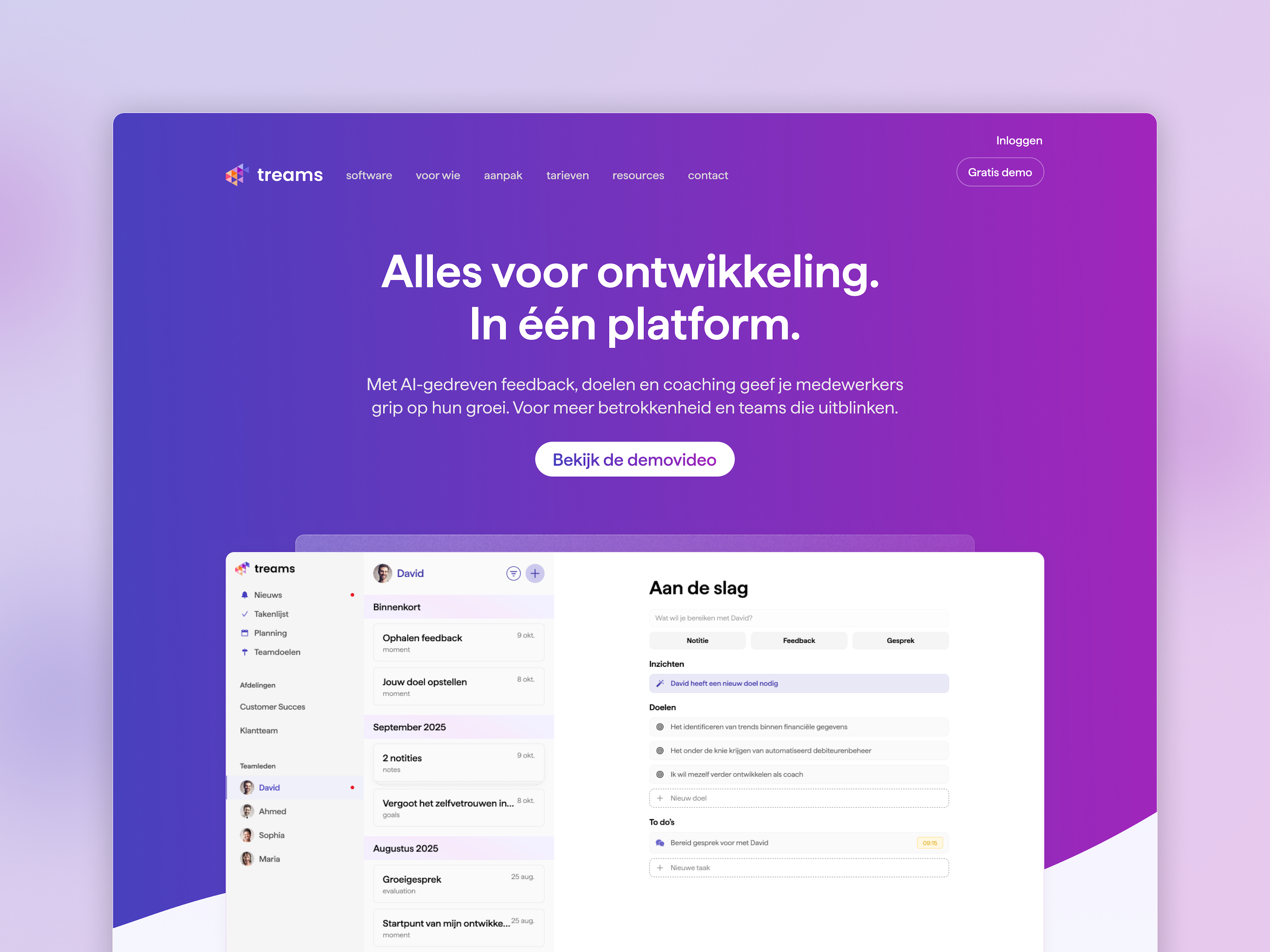 Treams - AI-Powered HR & Employee Development Platform UI