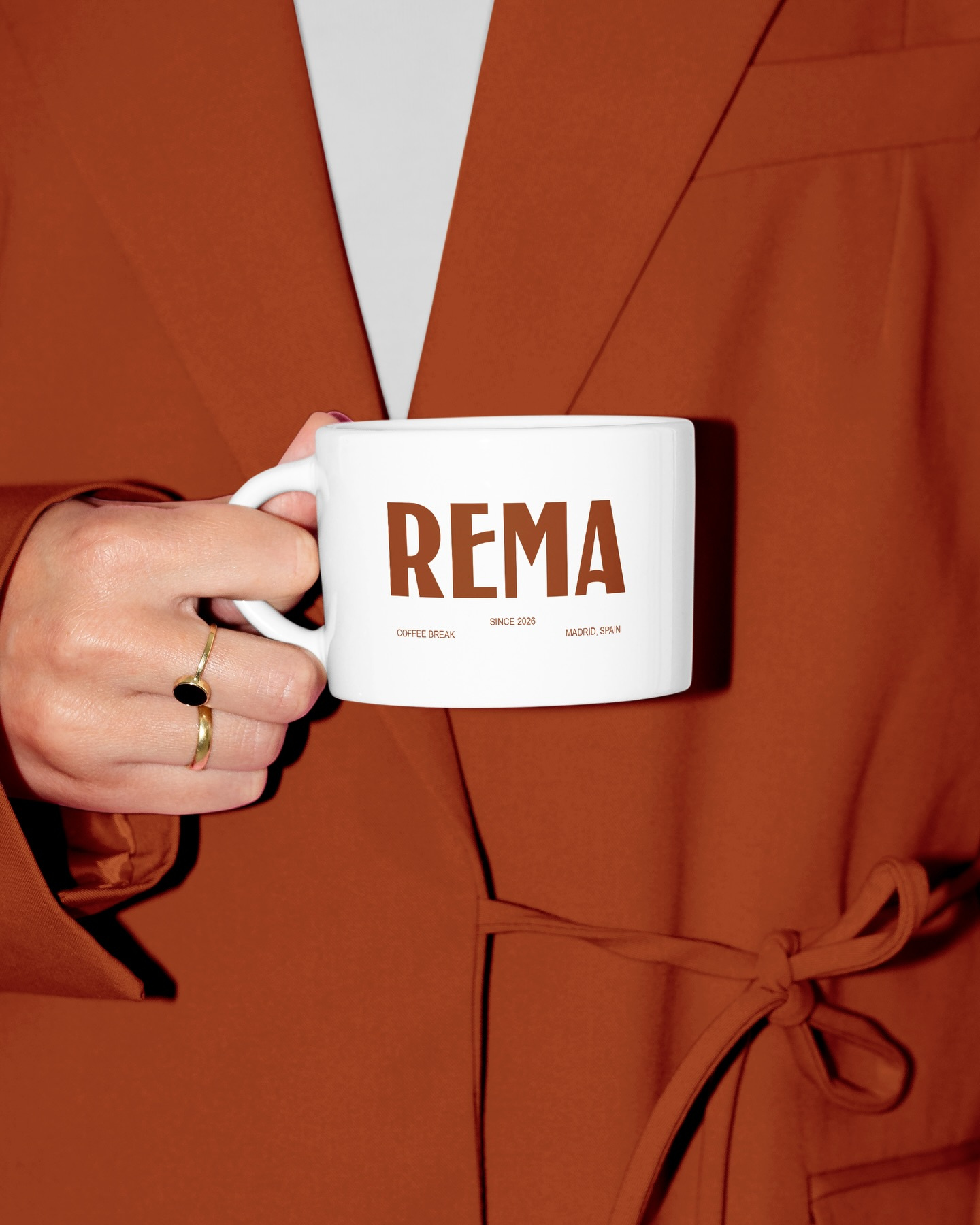 Rema Identity brand branding coffee cup design glass identity logo logo design mockup mockups mug psd template typography visual identity visualization