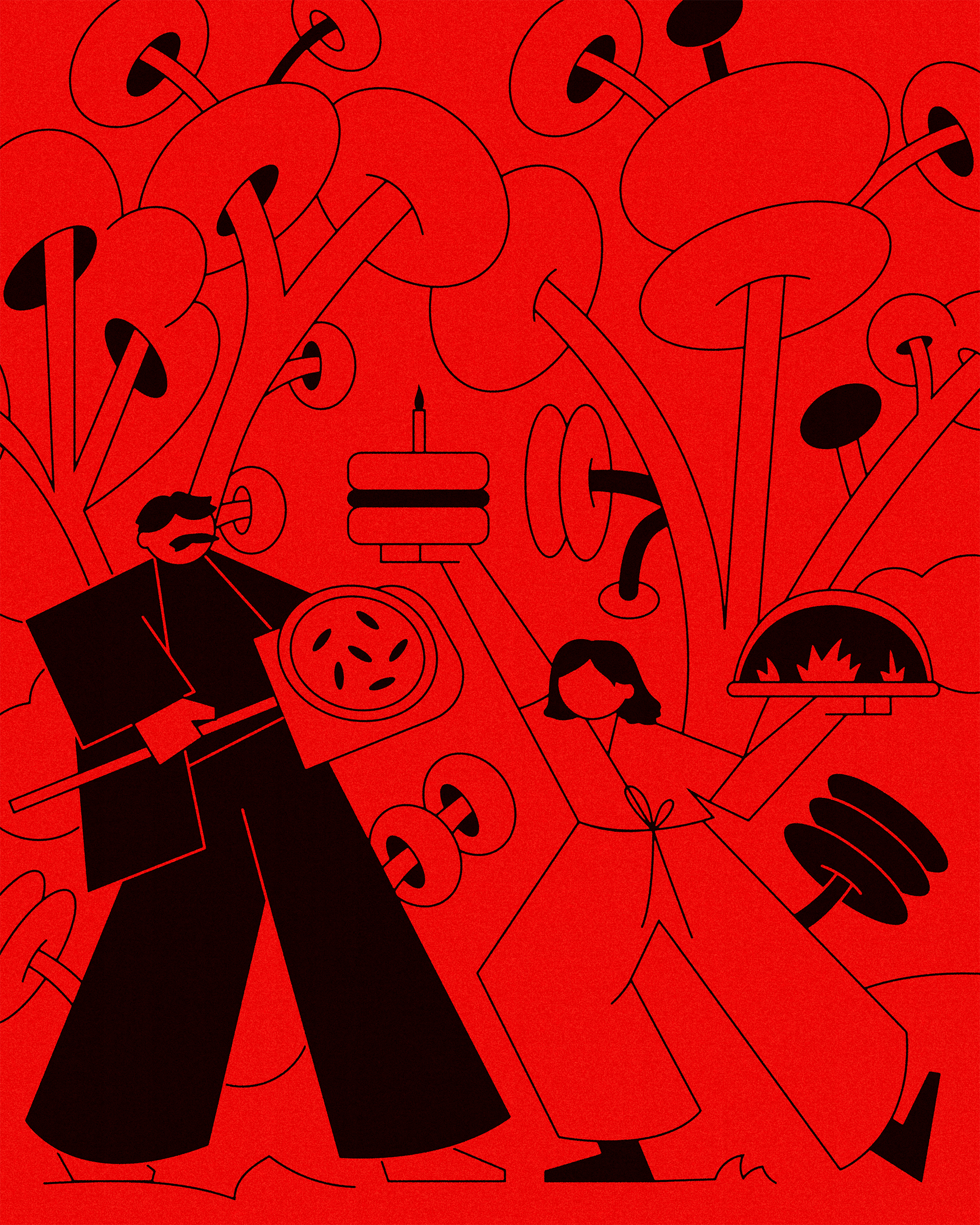 Pizza Party branding character color design graphic design ill illustration ui vector