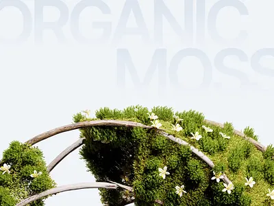 Organic Moss 3D Animation 3d 3d animated 3d animation 3d animations 3d model abstract animate 3d branding flower green natural 3d nature 3d animation organic moss