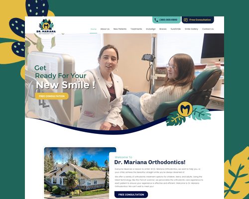 Dr. Mariana Orthodontics design graphic design health care illustration logo ui ux vector