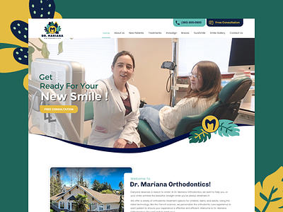 Dr. Mariana Orthodontics design graphic design health care illustration logo ui ux vector