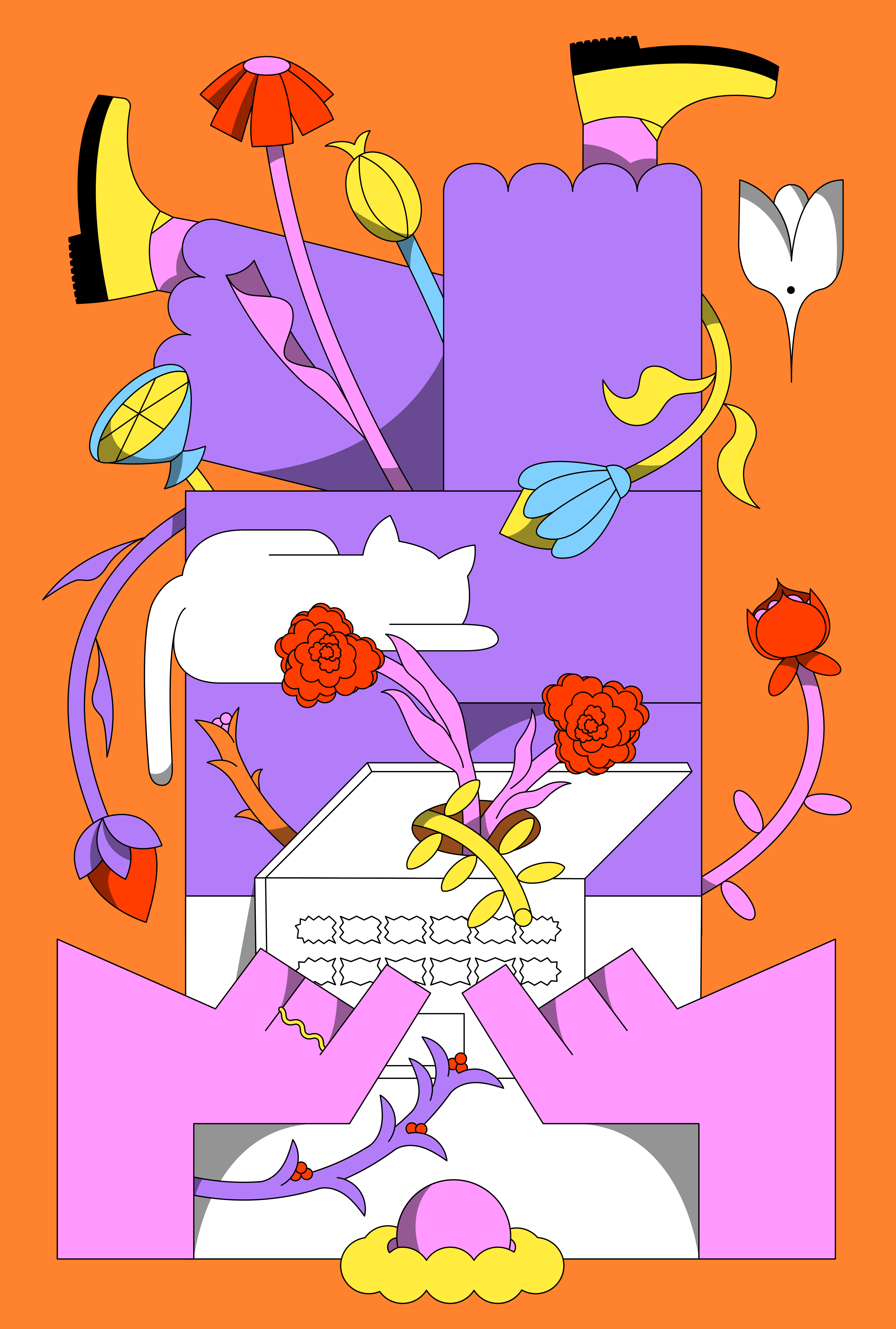 Upside down branding character color design graphic design illustration ui vector