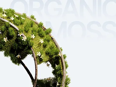 Organic Moss 3D Animation 3d 3d animation 3d flower 3d grass abstract branding grass animation motion design motion graphics natural animation nature animation