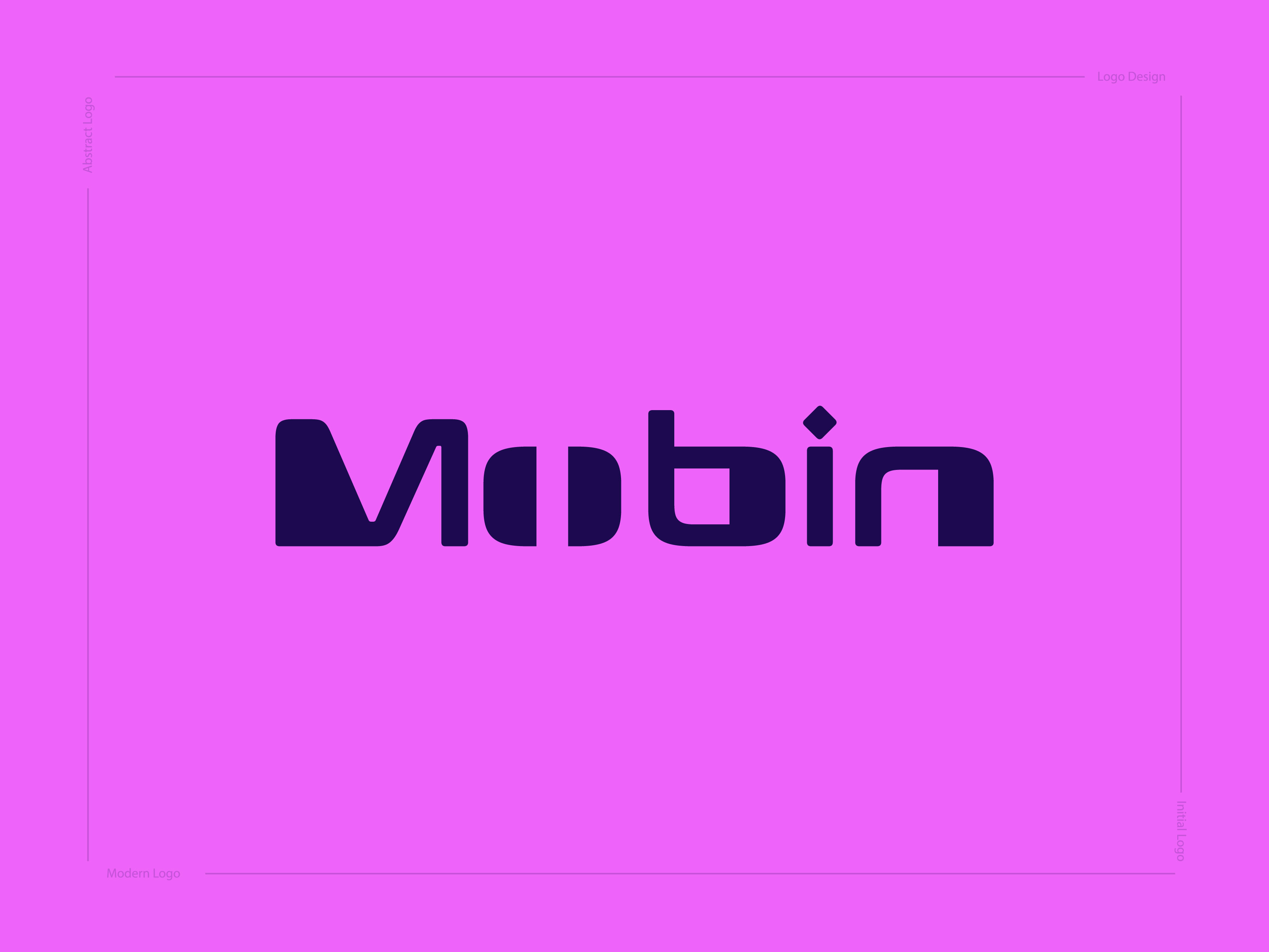 Mobin wordmark logo design