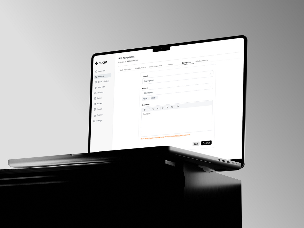 eCommerce dashboard design Image 3
