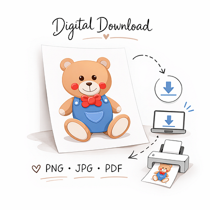 Cute Teddy Bear Character Design