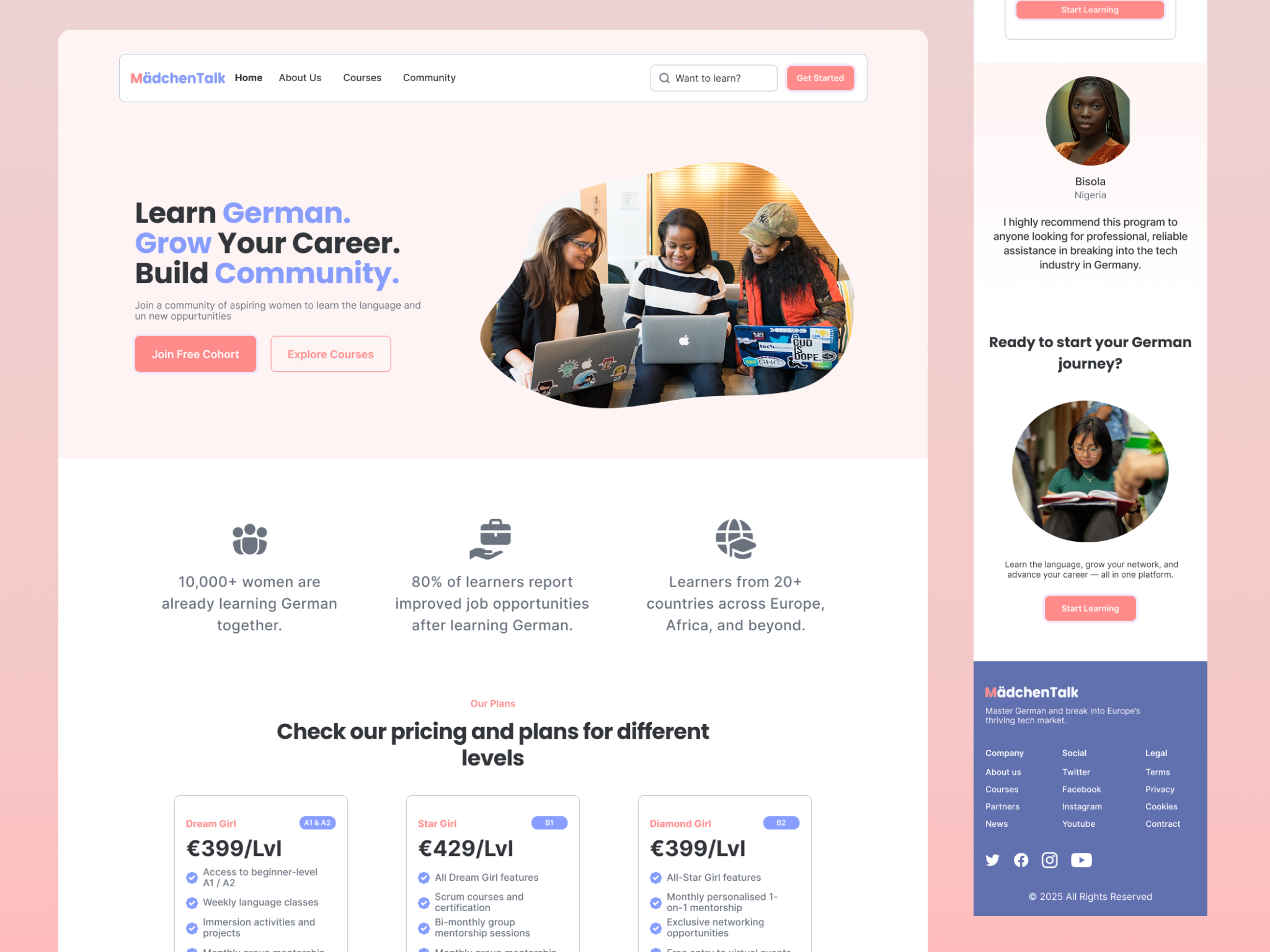 MädchenTalk — German Learning Platform for Women in Tech