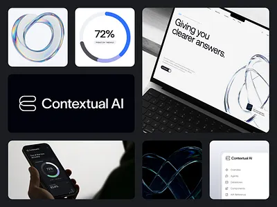 Contextual AI // Brand & Web 3d animation branding graphic design logo ui
