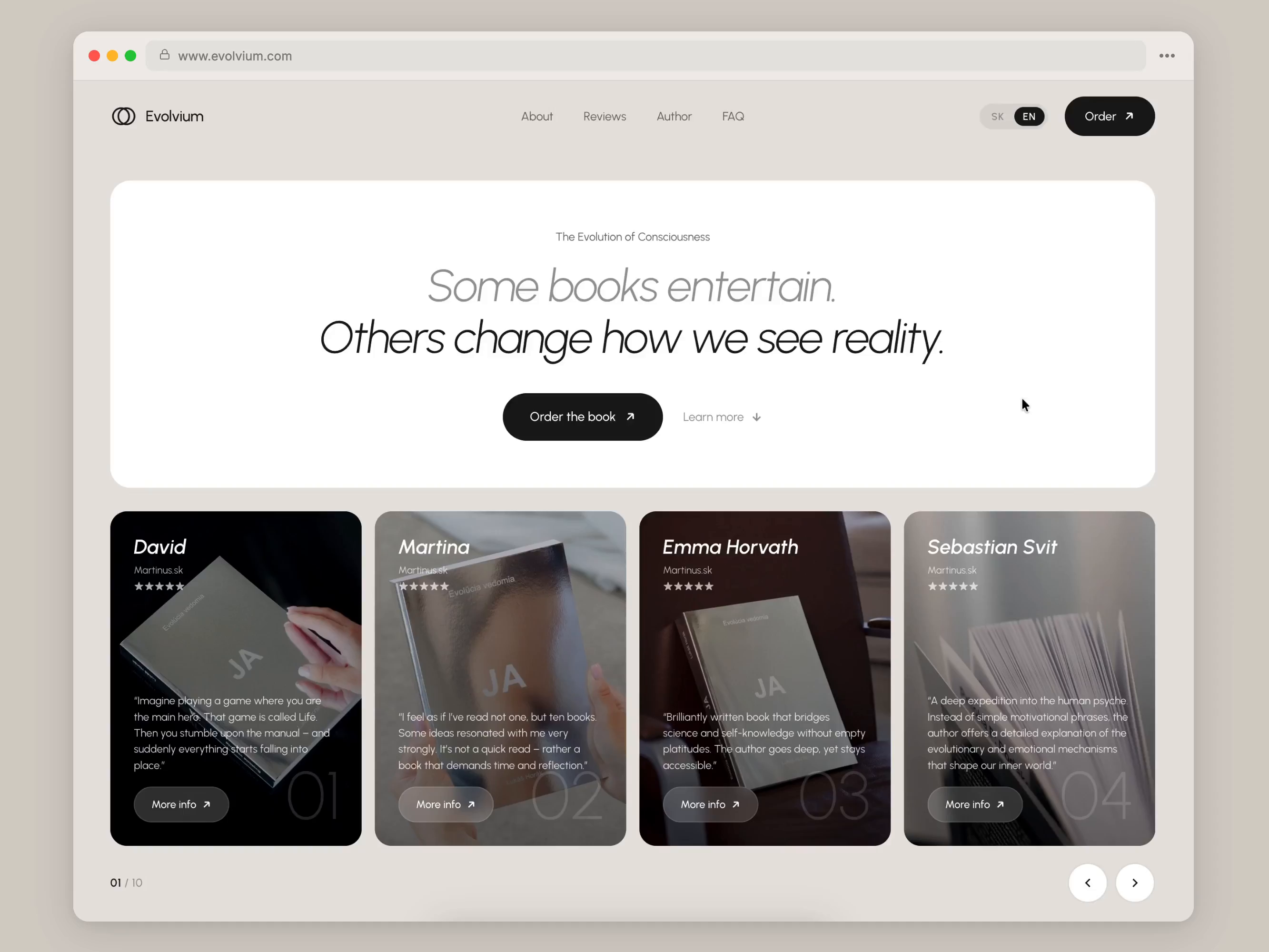 Book Website with Custom Reader. Audio Player. Multilingual.