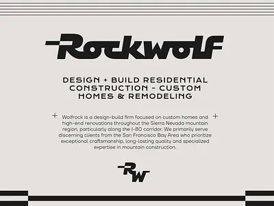 Rockwolf : construction co. logotype bold branding construction custom flow graphic design handlettering iconic identity innovation lettering logo modern original script standout type typography unique wormdark