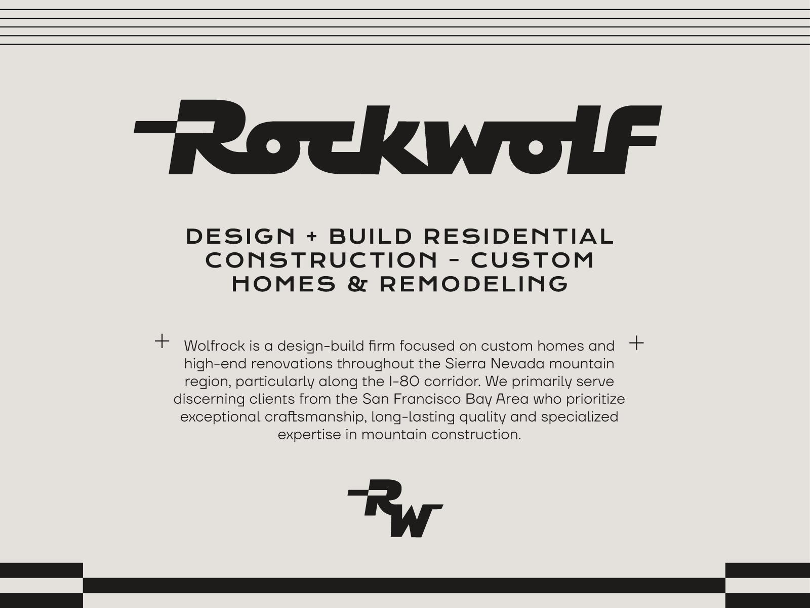 Rockwolf : construction co. logotype