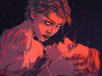 Deathcap character digital editorial folioart illustration publishing