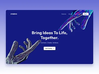 SaaS Hero Section blue concept design dailyui figma figma design graphic design hero hero section homepage landing page minimal modern saas ui ui design user interface web web design