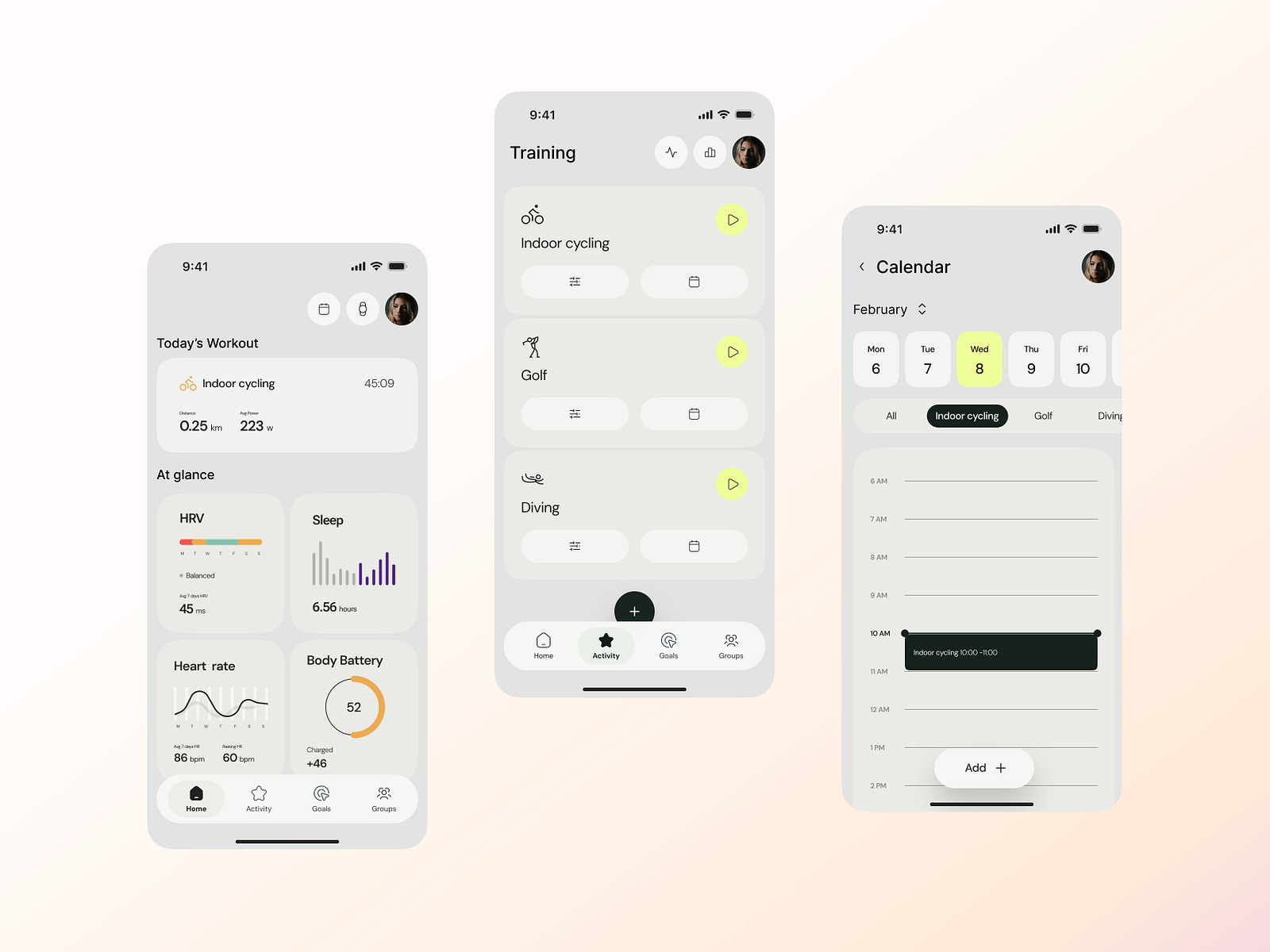 Design for health track smart device by Anastasiia Turhelia on Dribbble