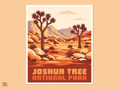Joshua Tree National Park_BRD_3-17-26 desert illustrator joshua tree landscape national park vector
