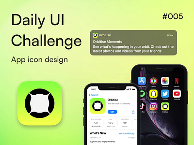 #005 - Icon app design - Daily UI Challenge app branding dailyui design high fidelity icon logo mobile prototype ui ux